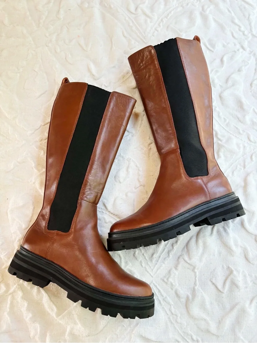 Madewell The Poppy Tall Lugsole Boot Size 8 New